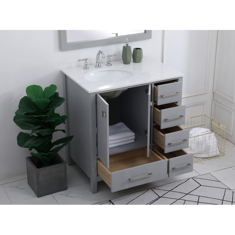 Andover Mills™ Broadview 32'' Single Bathroom Vanity with Engineered